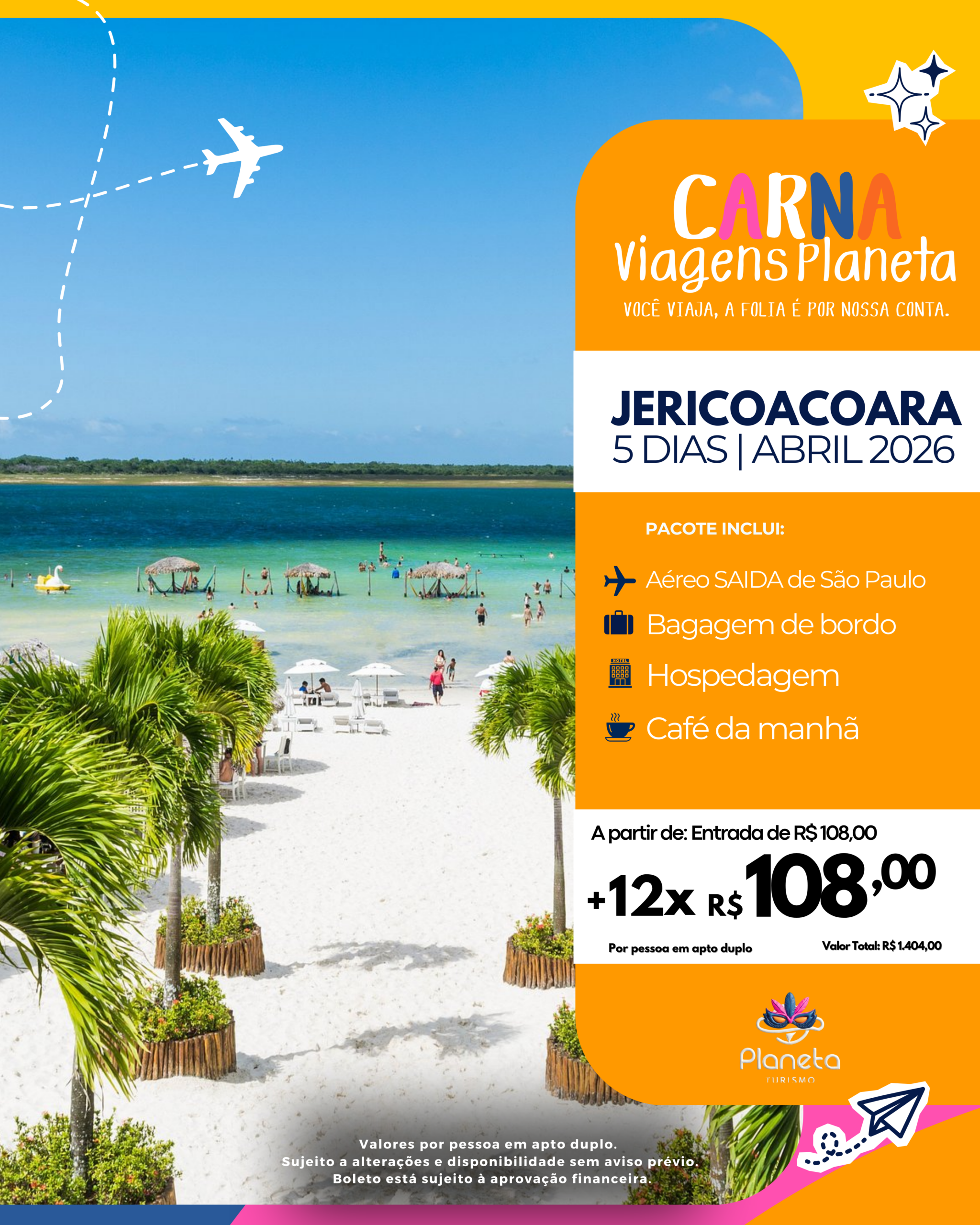Pacote para Jericoacoara com Aereo
