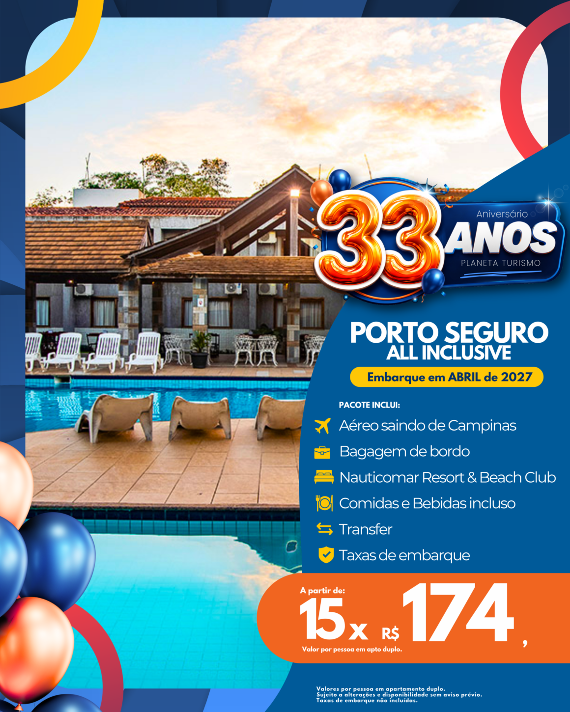 Pacote para Resort All Inclusive com Aéreo em 2027