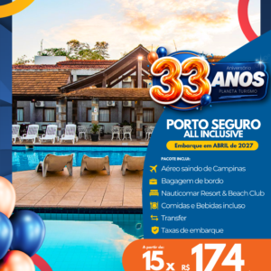 Pacote para Resort All Inclusive com Aéreo em 2027