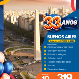 Pacote para Buenos Aires com Aereo e Passeio em 2026