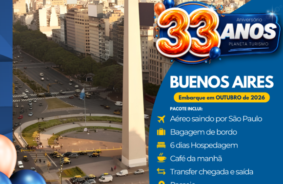 Pacote para Buenos Aires com Aereo e Passeio em 2026